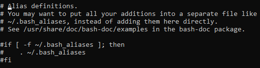 screenshot of command output on linux